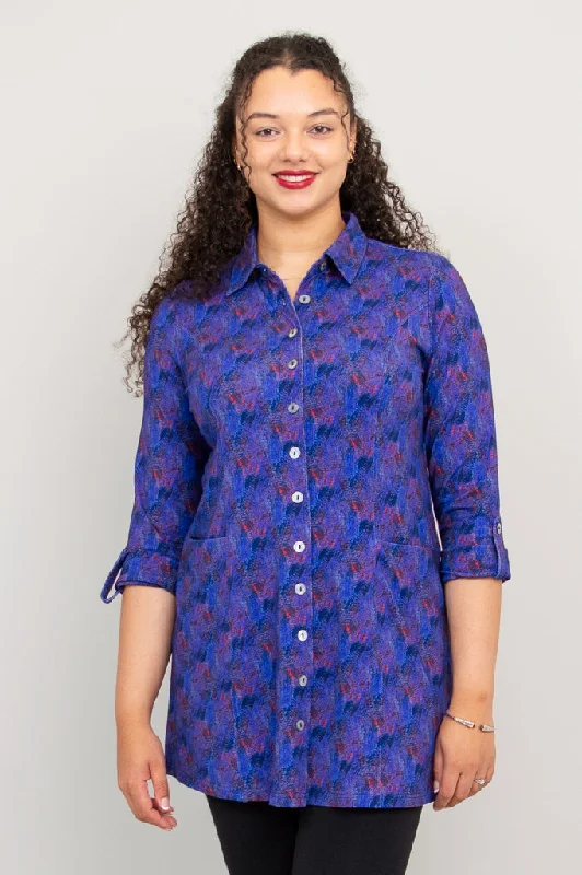 High-end Sense Charlie Tunic, Brushwork, Bamboo - Final Sale