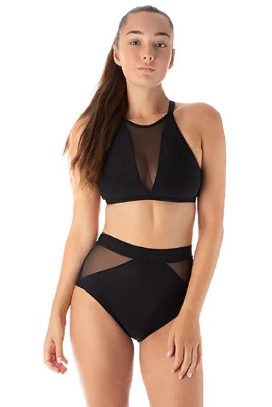 Comfortable And Casual Dragonfly Monica Mesh Shorts - Black