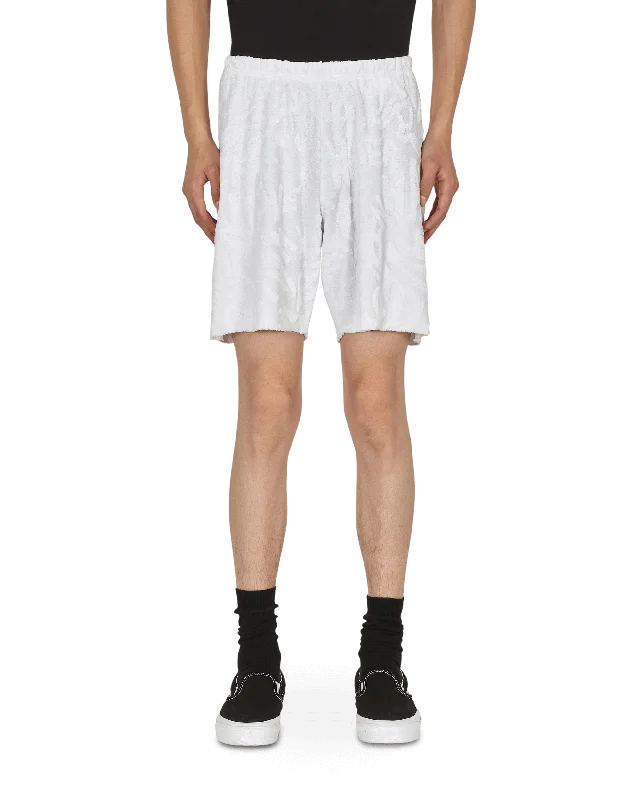 Tropical Style Terry Shorts White