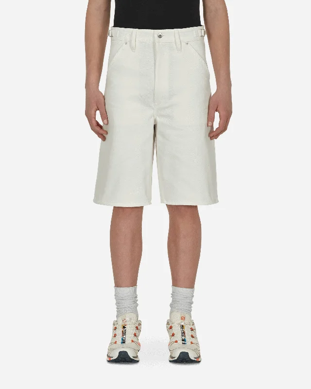 Refreshing Design Denim Shorts White