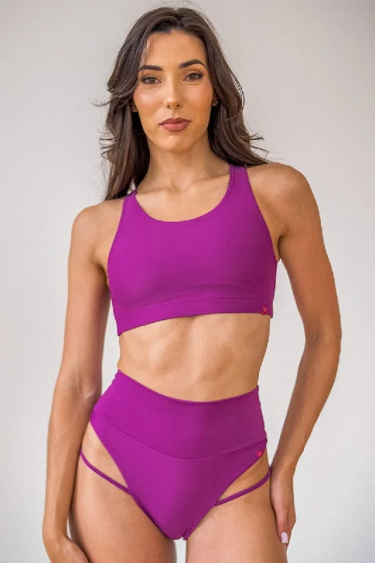 Editorial Design Pole Addict Openback Top - Lila