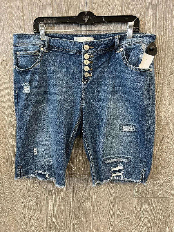 Casual Fit Shorts By Clothes Mentor In Blue Denim, Size: 16