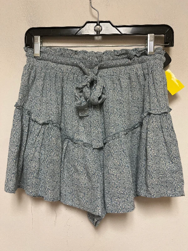 Casual Comfort Shorts By Clothes Mentor In Blue & White, Size: 4