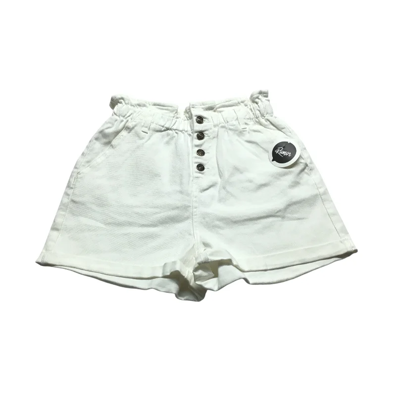 Soft Knitwear Shorts By Clothes Mentor In White Denim, Size: L