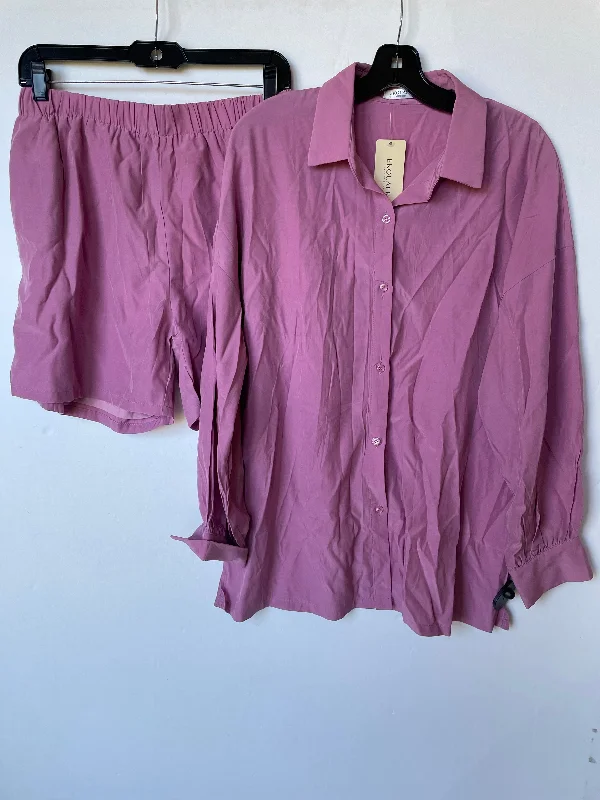 Soft Style Shorts Set By Clothes Mentor In Pink, Size: L