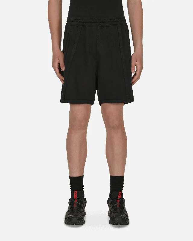 Soft And Comfortable Panel Boxy Shorts Black