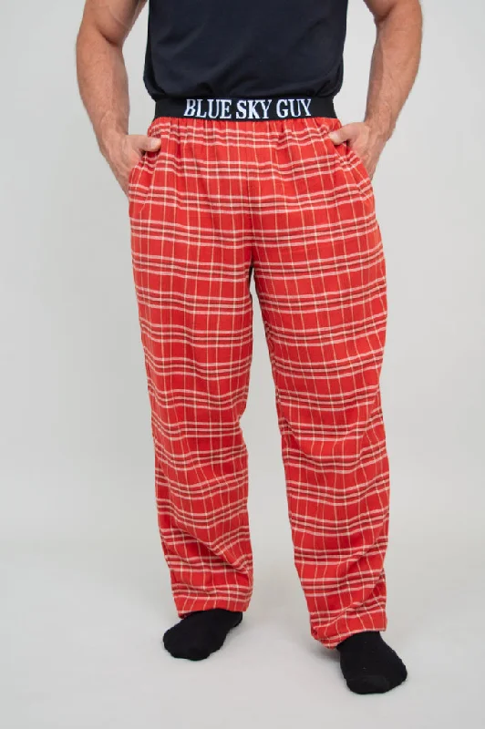 Celebrity Style Tanner Pant, Red Plaid, 100% Cotton