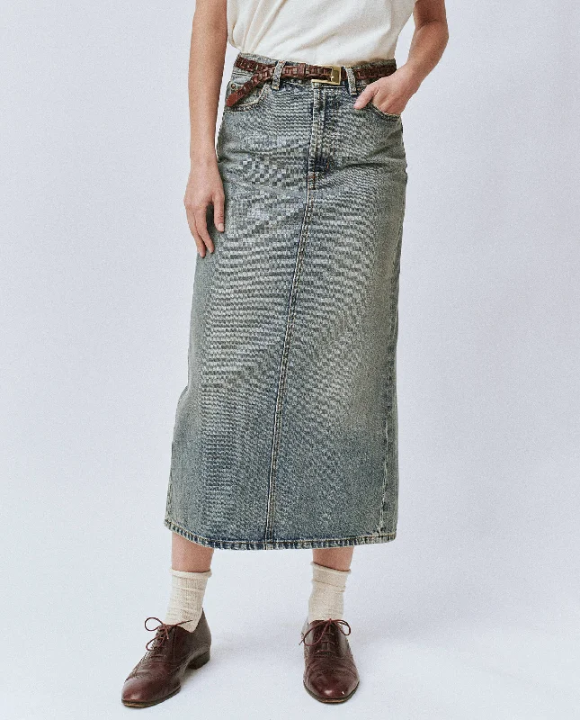 Sweet Breath The Column Skirt. -- Monterey Wash