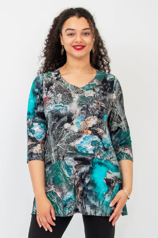 Cozy Outerwear Vana 3/4 Tunic, Mandari, Bamboo